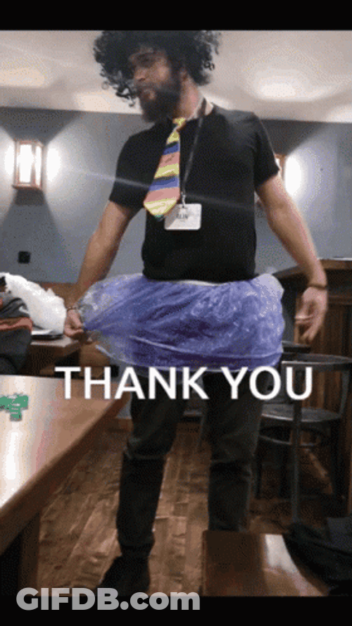 Thank You Thank You Bow Tutu Guy GIF