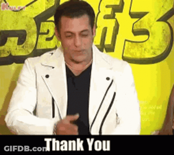 Thank You Thank You Salman Khan GIF