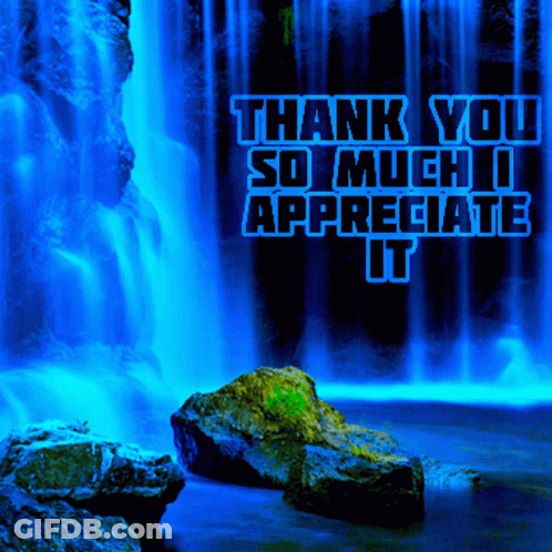 Thank You Waterfall Appreciation GIF
