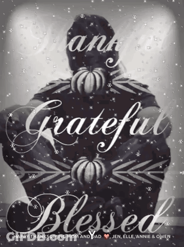 Thankful Blessed Thanksgiving Card GIF