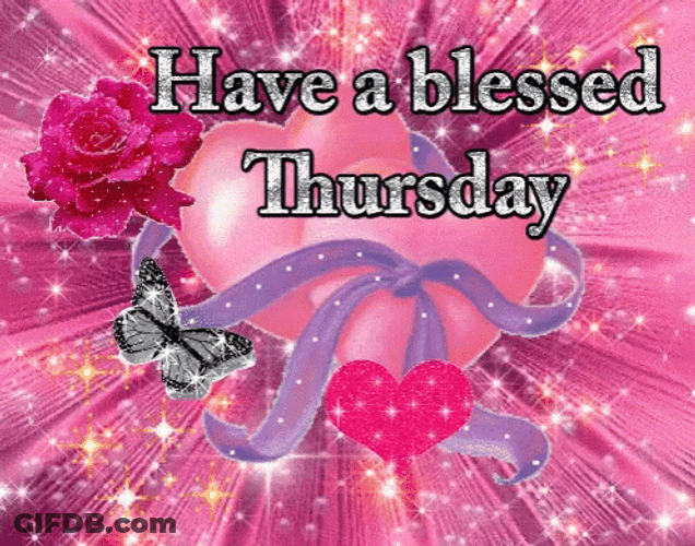 Thankful Blessed Thursday Hearts GIF