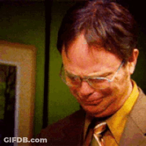 Thankful Dwight Shrute The Office Happy Cry GIF