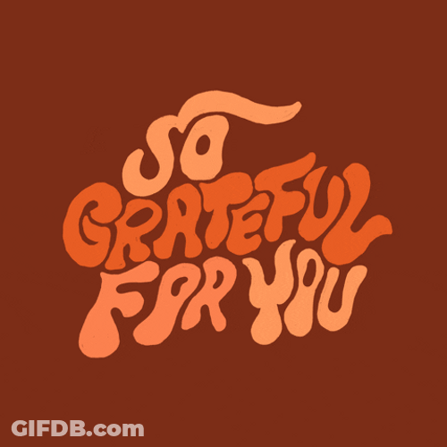 Thankful For You Distorted Text GIF