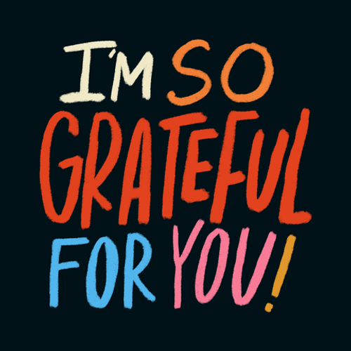 Thankful For You Text Motion GIF
