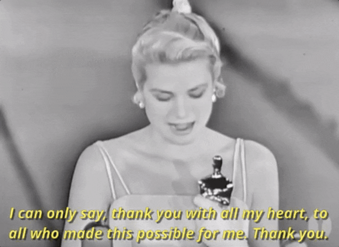 Thankful Grace Kelly Awarding Event GIF