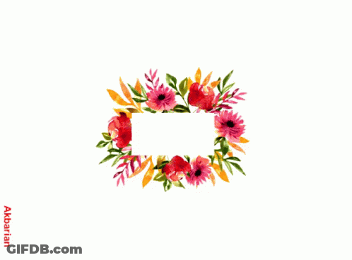 Thanks A Lot Floral Frame GIF