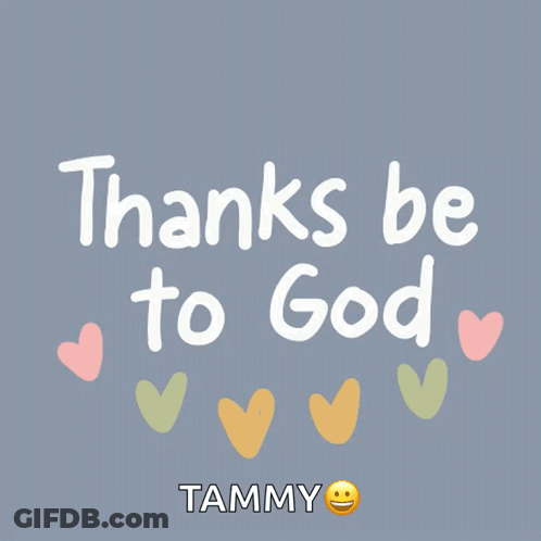 Thanks Be To God Poster With Hearts GIF