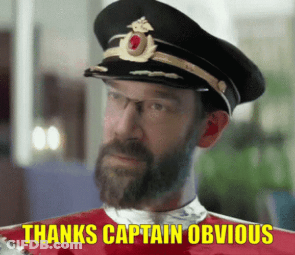 Thanks Captain Obvious Meme GIF