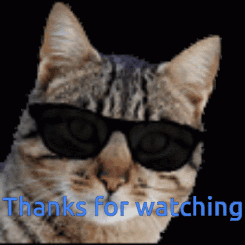 Thanks For Watching Cool Cat GIF