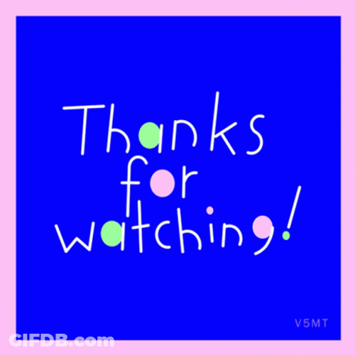 Thanks For Watching Digital Text Art GIF