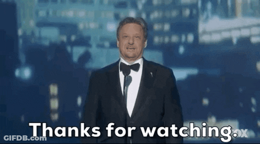 Thanks For Watching Frank Scherma Emmy's GIF