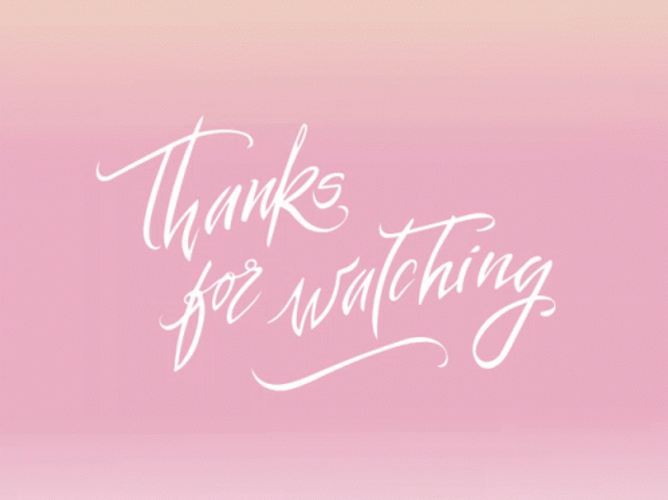 Thanks For Watching Pink Graphic Design GIF