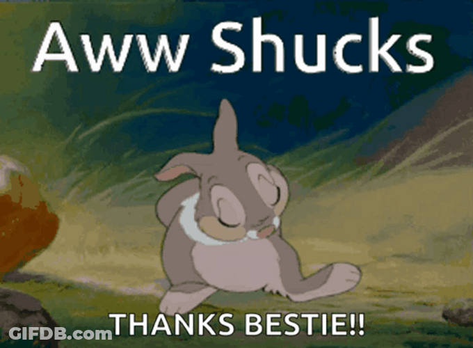 Thanks Girl Bambi Thumper GIF
