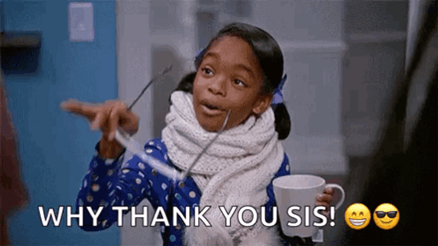 Thanks Girl Blackish Series Character Wearing Eyeglasses GIF