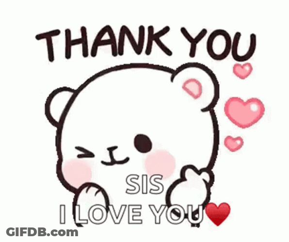 Thanks Girl Milk Bear Heart Finger GIF