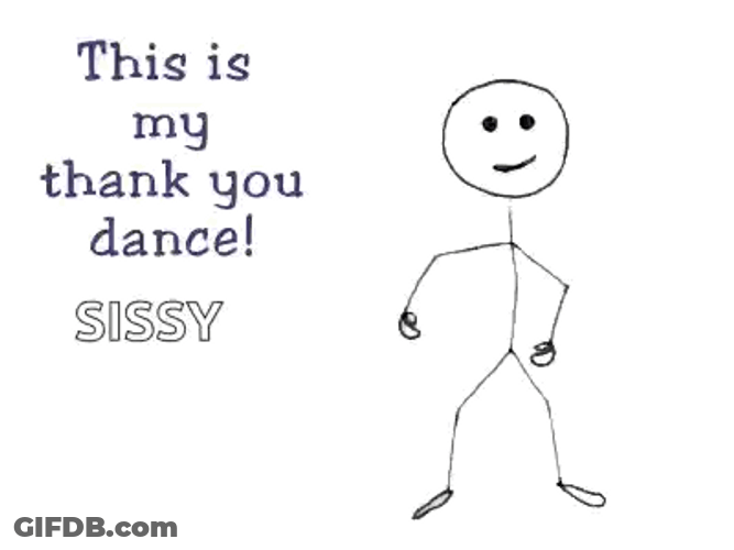 Thanks Girl Stick Figure Dancing GIF