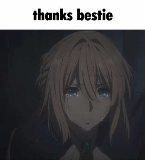 Thanks Girl Violet Evergarden Crying Anime GIF
