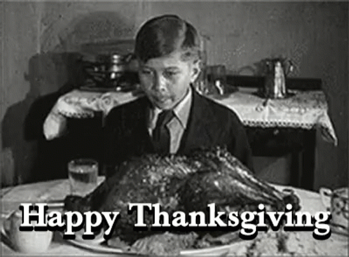 Thanksgiving Big Turkey Meal GIF