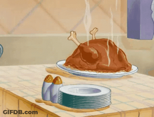 Thanksgiving Cat Jerry Pulled A  Leg GIF