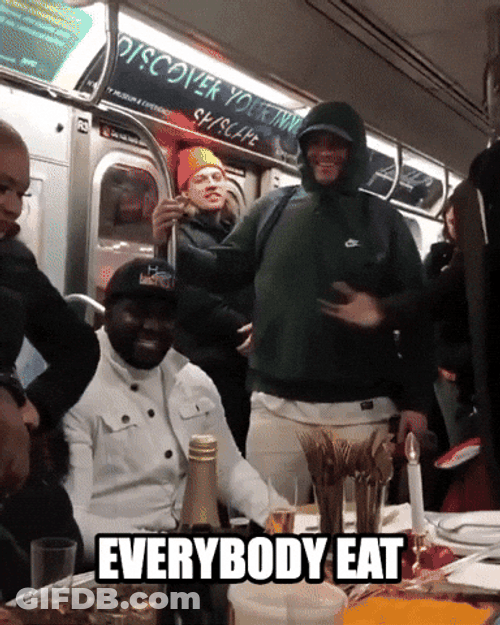 Thanksgiving Dinner Everybody Eat GIF