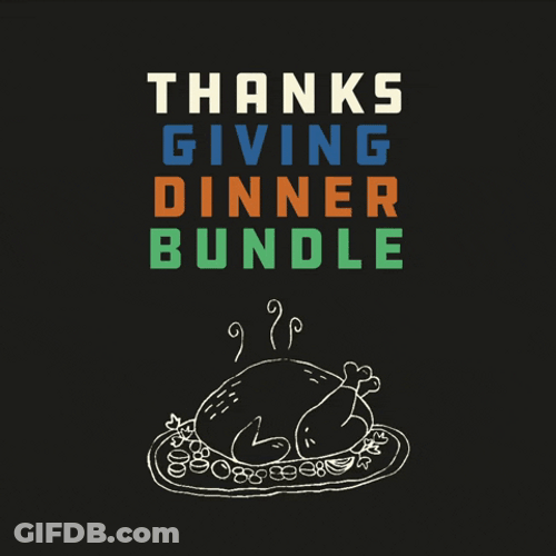 Thanksgiving Dinner Food Bundle GIF