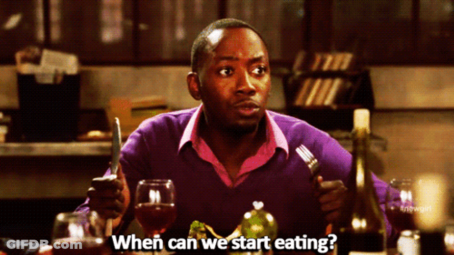 Thanksgiving Dinner Lamorne Morris When To Start Eating GIF