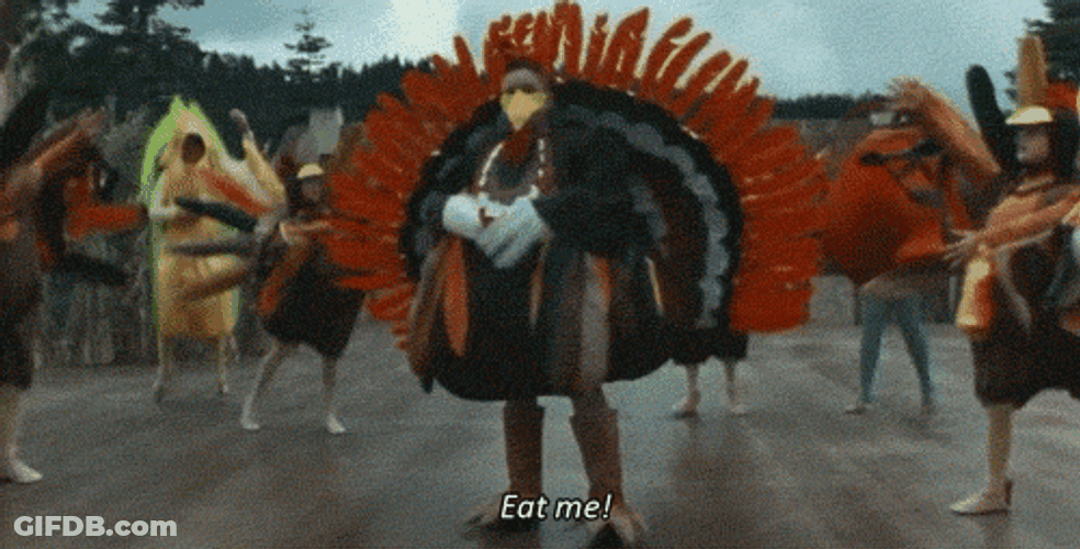 Thanksgiving Dinner Turkey Eat Me GIF