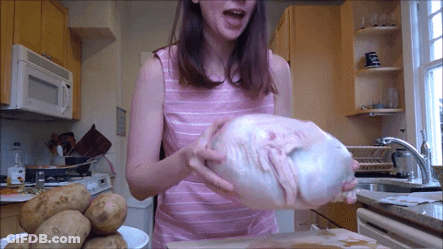 Thanksgiving Funny Cooking Turkey GIF