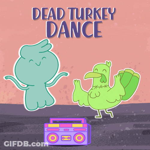 Thanksgiving Funny Dead Turkey Dance GIF