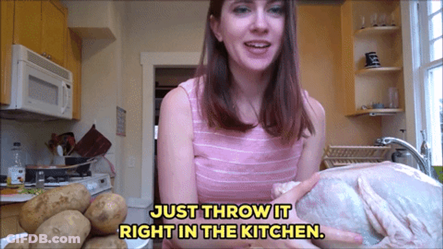 Thanksgiving Funny Throw It Right Turkey GIF