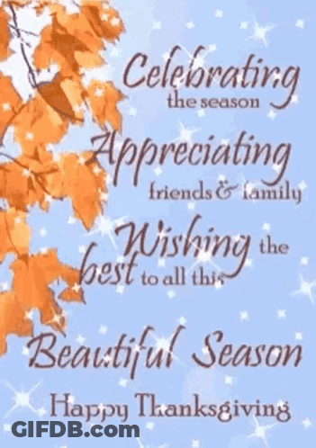 Thanksgiving Greeting Card Best Season Wishes GIF