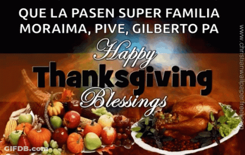 Thanksgiving Greeting Card With Cornucopia And Turkey GIF