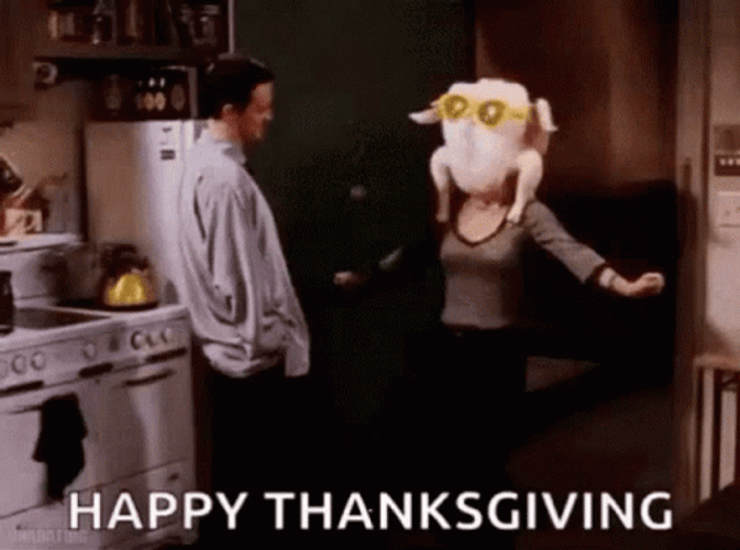 Thanksgiving Meme Funny Dancing Turkey Head GIF