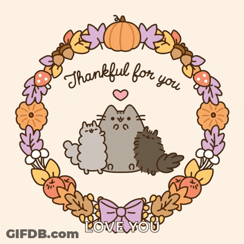 Thanksgiving Pusheen GIF
