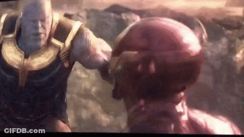 Thanos And Iron Man Fighting Avengers Infinity War GIF