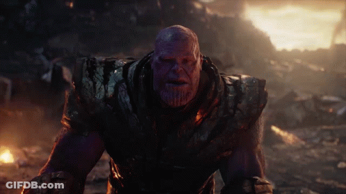 Thanos Avengers Infinity War Mask And Hammer GIF
