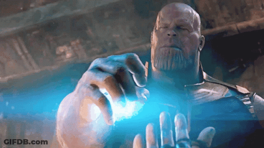 Thanos Destroying Tesseract Cube Avengers GIF