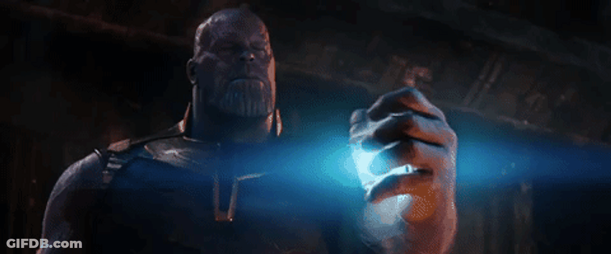 Thanos Destroying Tesseract Infinity War Avengers GIF