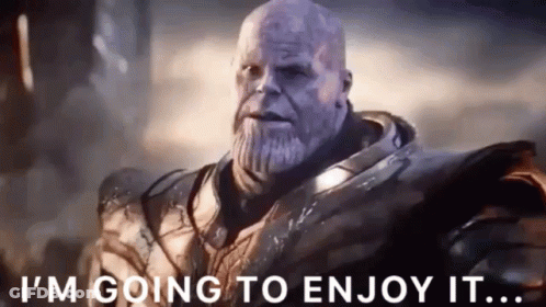 Thanos From Avengers Endgame Enjoying It GIF