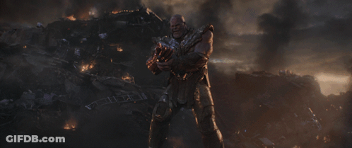 Thanos From Avengers Infinity War Arm Glowing GIF