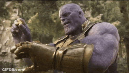 Thanos From Avengers Infinity War Holding Gold GIF