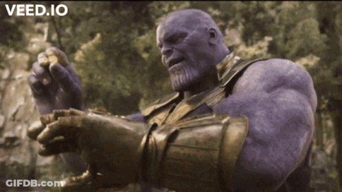 Thanos From Avengers Infinity War Holding Gold GIF