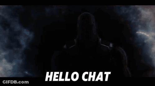 Thanos From The Movie Avengers Infinity War Says Hello Chat . GIF