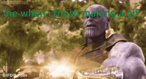 Thanos Holding Gun GIF