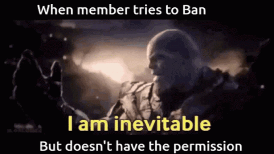 Thanos I Am Inevitable Banning Member Meme GIF