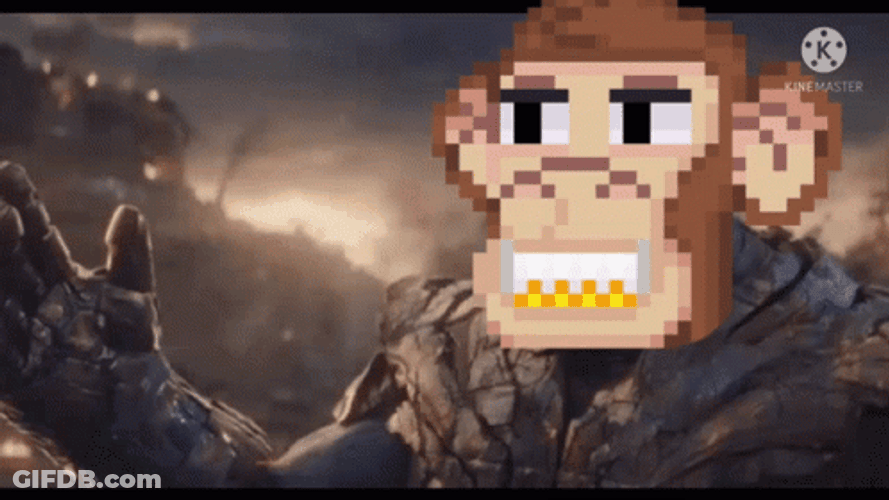 Thanos I Am Inevitable Funny Monkey Reface GIF