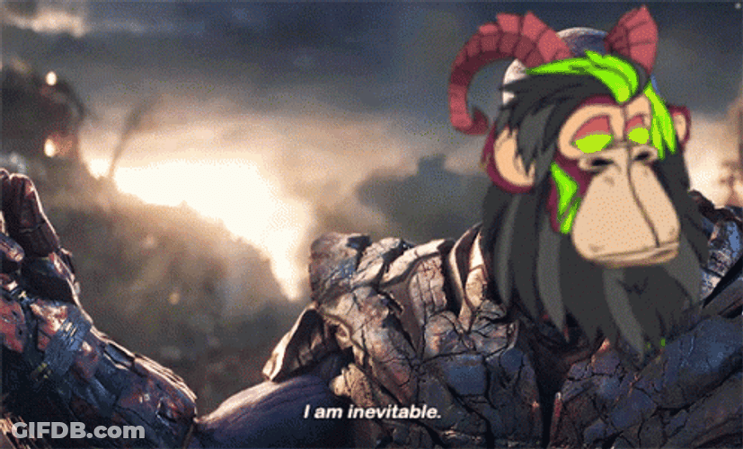 Thanos I Am Inevitable Monkey Reface GIF