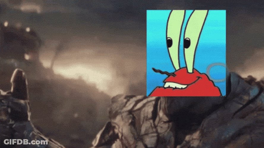Thanos I Am Inevitable Mr Krabs Swap GIF