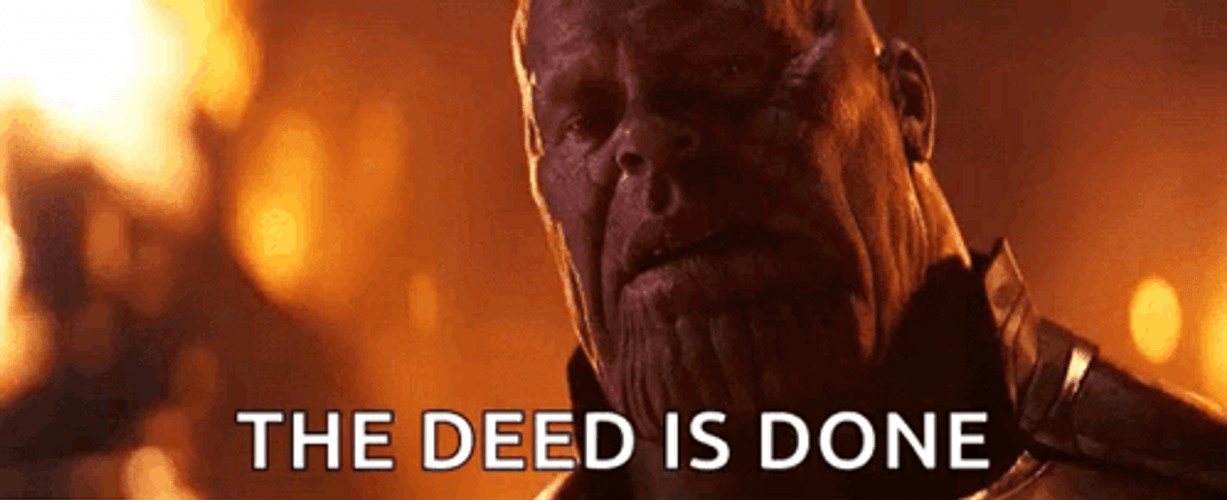 Thanos It Is Done Avengers GIF