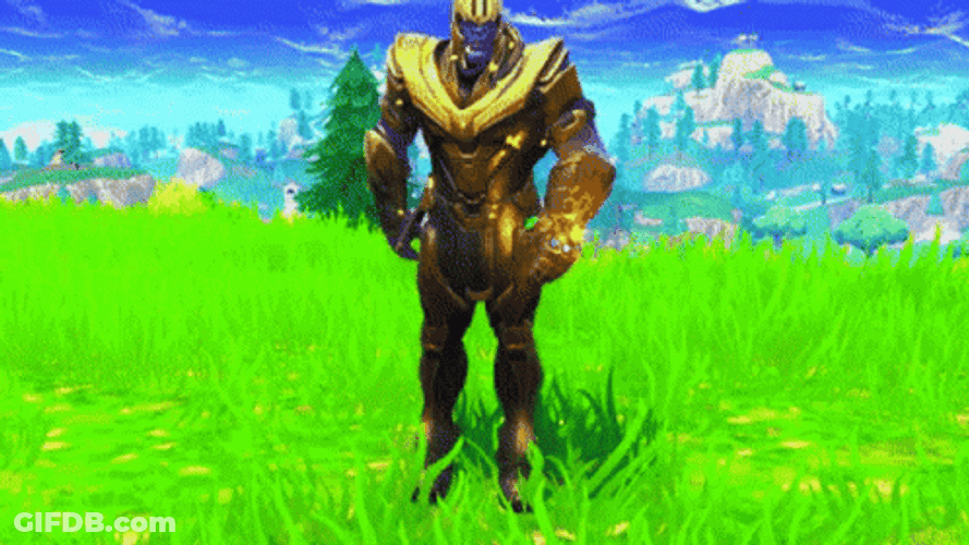 Thanos Orange Justice Fortnite Dance Emote GIF